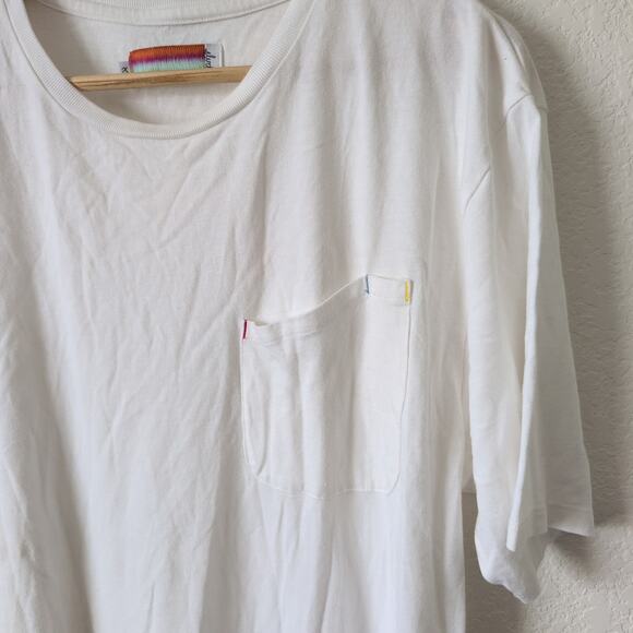 SLVDR SALVADOR, MEN'S XL, Basic White T-shirt with Pocket Bamboo Soft Crewneck - Picture 7 of 9